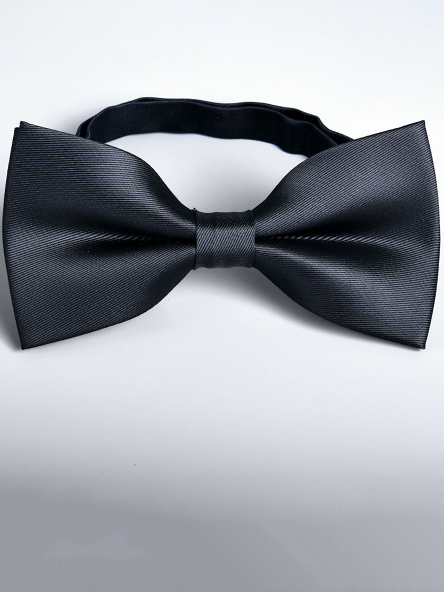 Men's Solid Colored Versatile Formal Bow Tie
