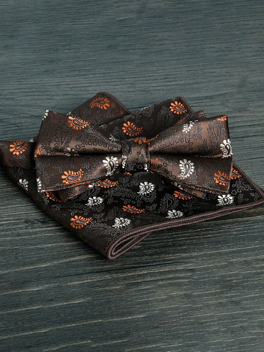 Men's Elegant Printed Jacquard Retro Bow Tie