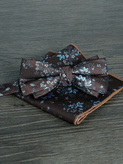 Men's Elegant Printed Jacquard Retro Bow Tie