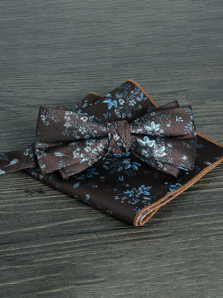 Men's Elegant Printed Jacquard Retro Bow Tie