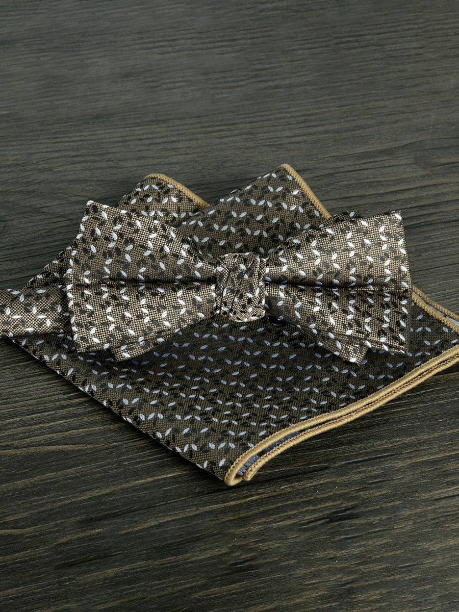 Men's Elegant Printed Jacquard Retro Bow Tie
