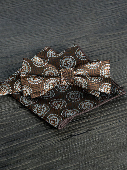 Men's Elegant Printed Jacquard Retro Bow Tie