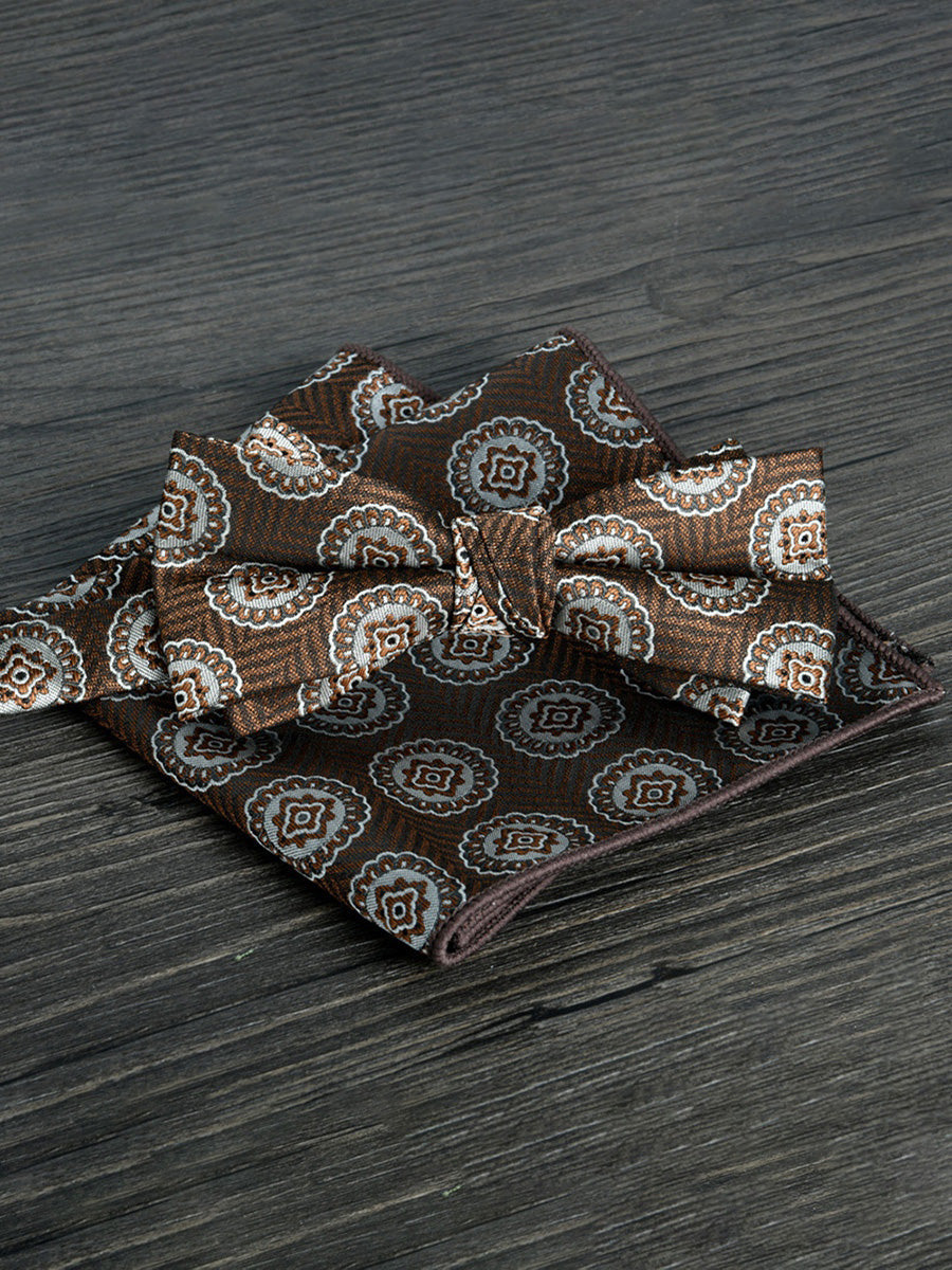 Men's Elegant Printed Jacquard Retro Bow Tie