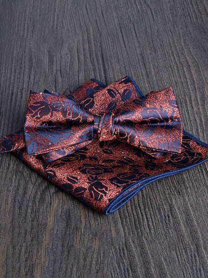 Men's Elegant Printed Jacquard Retro Bow Tie