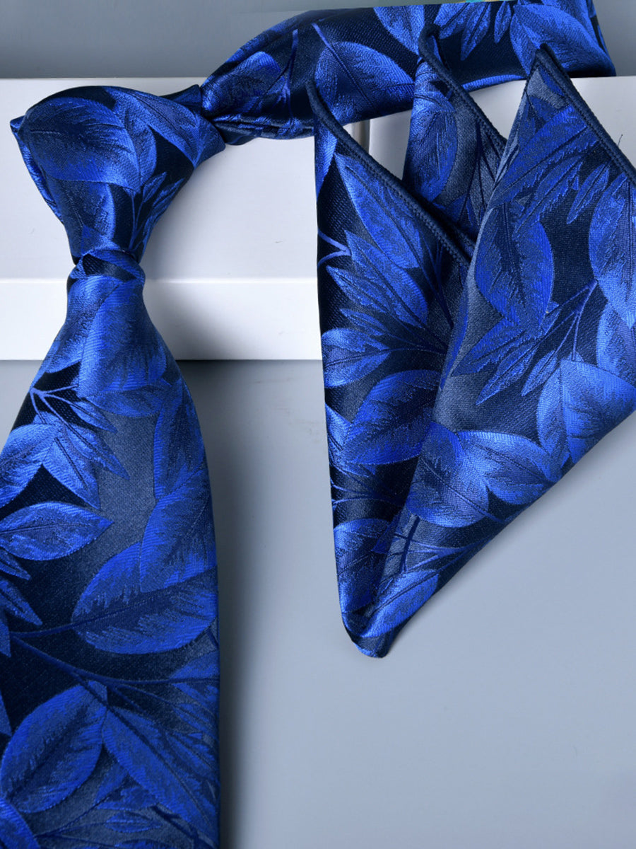 Men's 2 Pics Printed Jacquard Formal Floral Tie