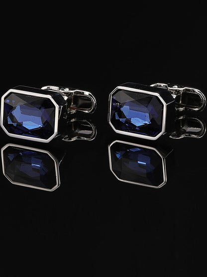 Men's Sparkling 2Pcs Alloy Cufflinks with Floral