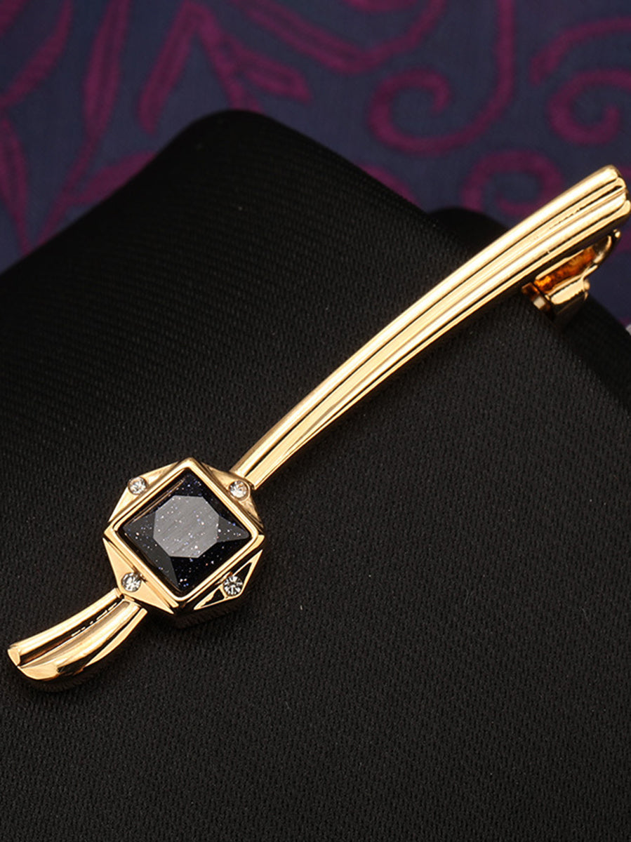 Men's Premium Geometric Crystal Formal Tie Clip