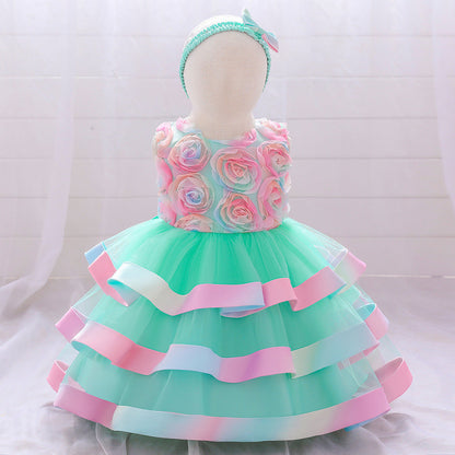 Ball Gown Scoop Sleeveless Flower Girl Dresses with Belt