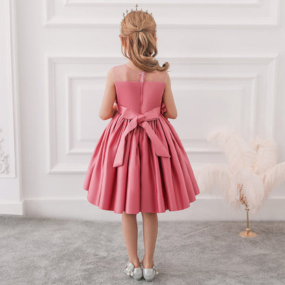 Ball Gown Scoop Sleeveless Flower Girl Dresses with Solid Flowers