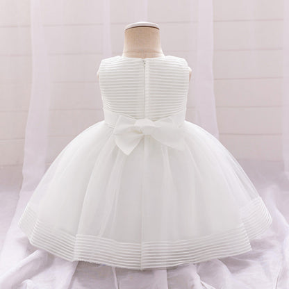 Ball Gown Scoop Sleeveless Flower Girl Dresses with Bow Knot