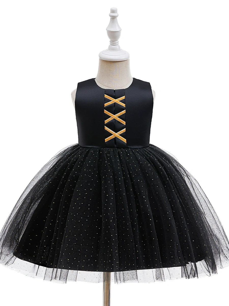Ball Gown Square Neck Sleeveless Knee-Length Halloween Dresses for Girls