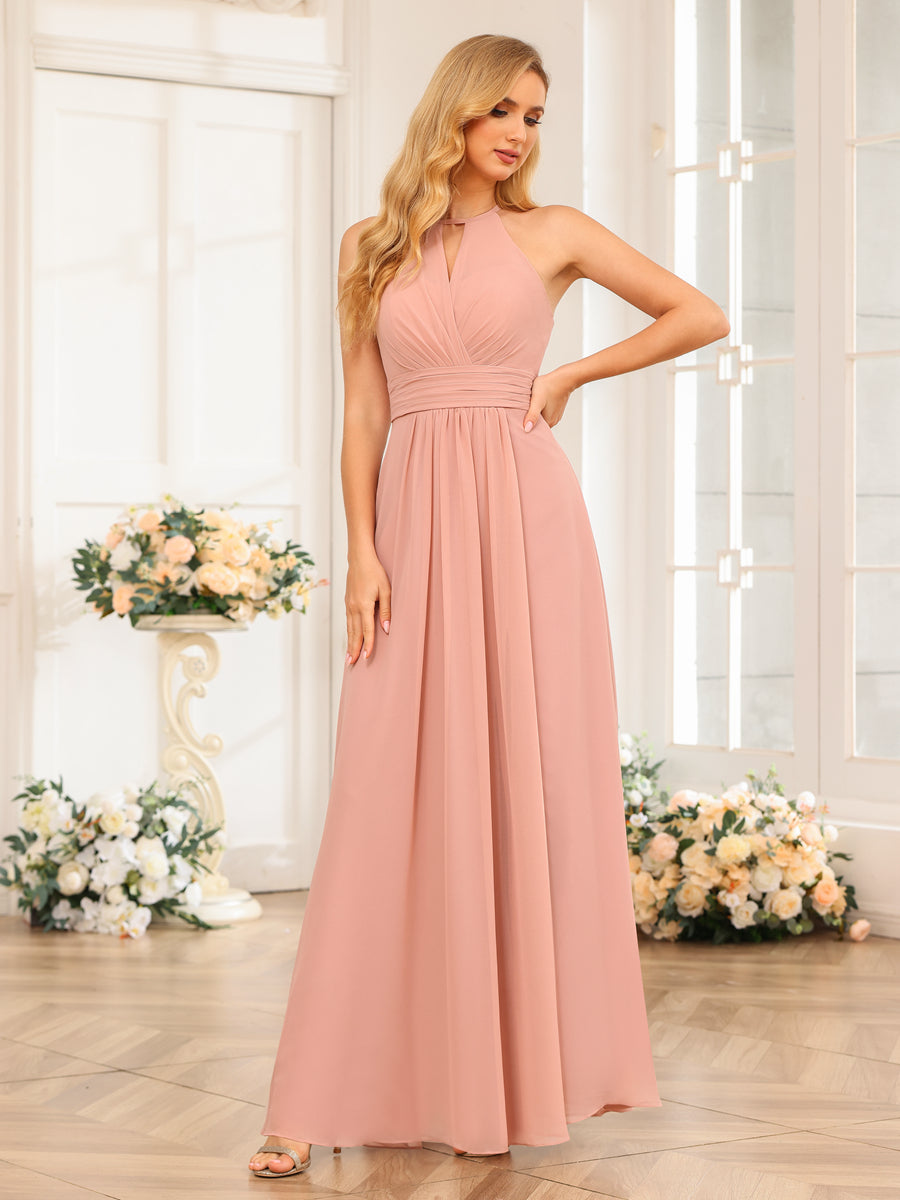 Lavetir A-Line/Princess Halter Long Wedding Party Dresses with Split Side 9904541 - Lavetir AU Lavetir A-Line/Princess Halter Long Wedding Party Dresses with Split Side 9904541 - Lavetir AU