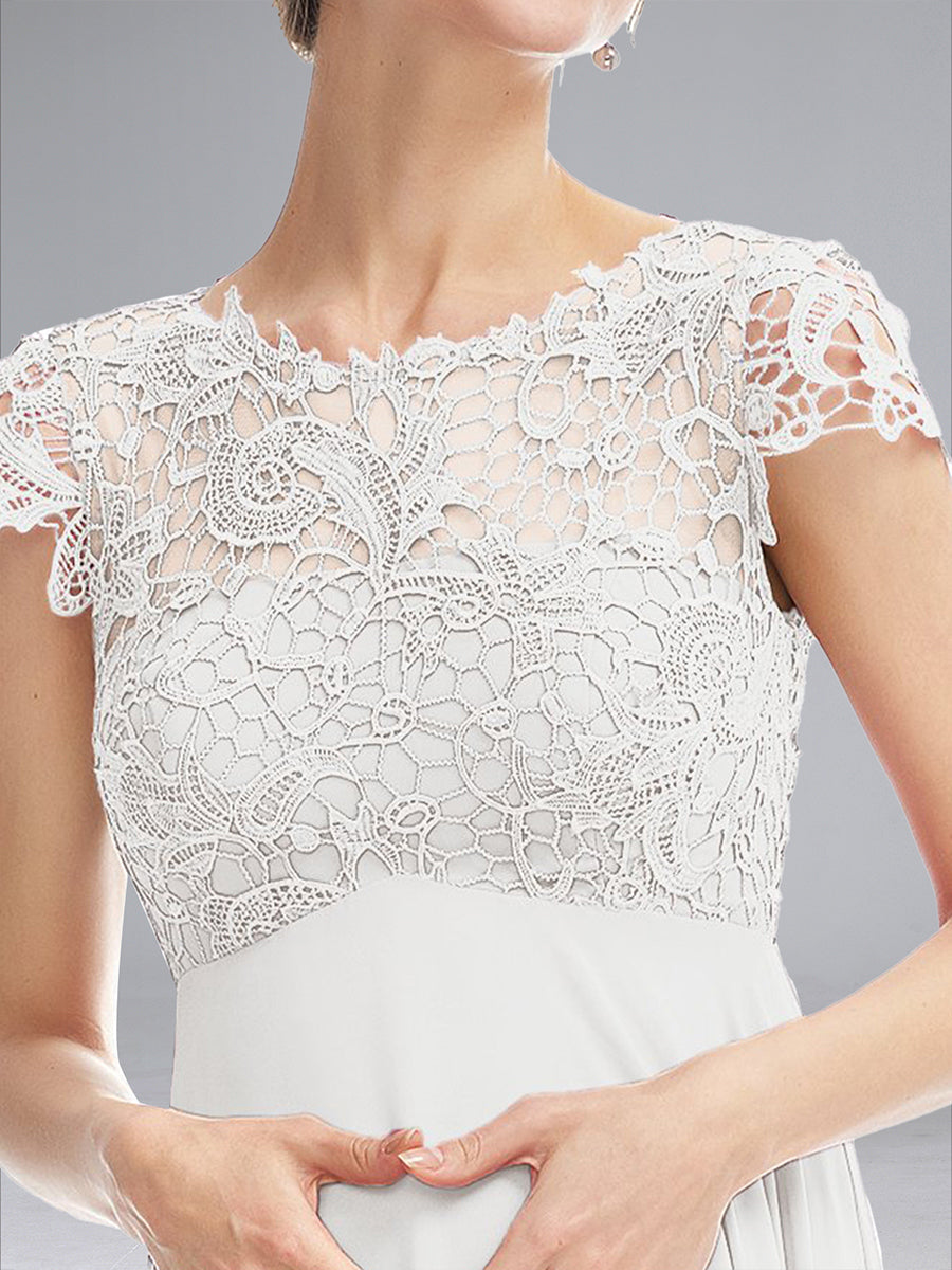 A-Line/Princess Scoop Lace Floor-Length Baby Shower Wedding Dresses with Appliques