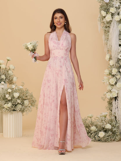 A-Line/Princess Convertible Infinity Bridesmaid Dresses with Pleats