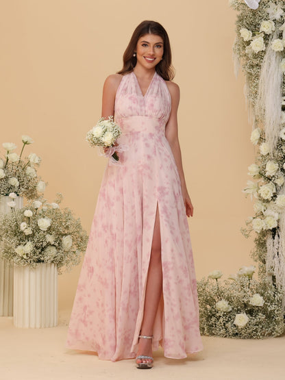 A-Line/Princess Convertible Infinity Bridesmaid Dresses with Pleats