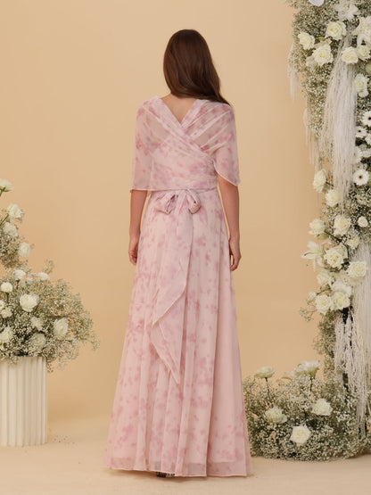 A-Line/Princess Convertible Infinity Bridesmaid Dresses with Pleats