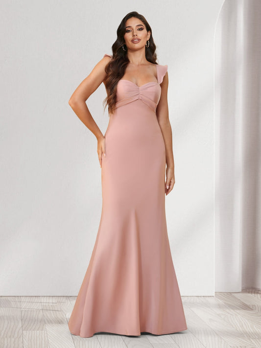 Trumpet/Mermaid Sweetheart Floor-Length Ruched Bridesmaid Dresses