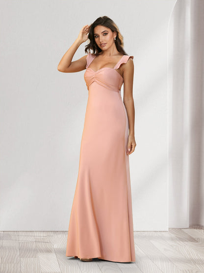 Trumpet/Mermaid Sweetheart Floor-Length Ruched Bridesmaid Dresses