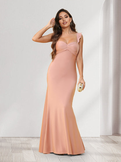 Trumpet/Mermaid Sweetheart Floor-Length Ruched Bridesmaid Dresses