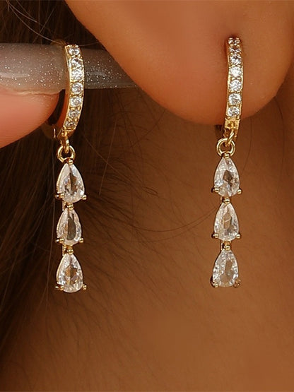 Luxury Women's Rhinestones Drop Earrings
