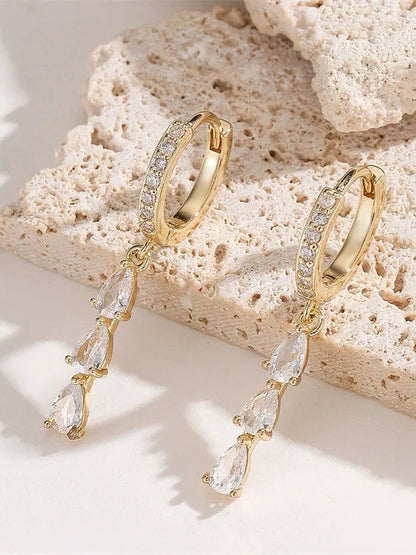 Luxury Women's Rhinestones Drop Earrings