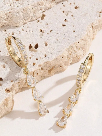 Luxury Women's Rhinestones Drop Earrings