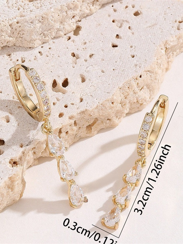 Luxury Women's Rhinestones Drop Earrings