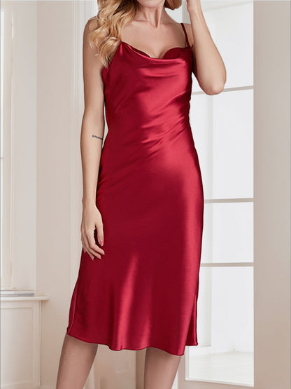 Women's Spaghetti Straps Sexy Robes with Split Side